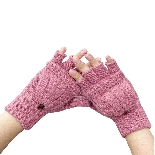 High Quality Gloves Women Mitten Warmer Women  Glove Fingerless Gloves Female Girls Guanti iInvernali Mujer  4Colors GS