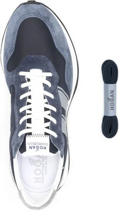 Hogan side logo-patch detail low-top sneakers Blue