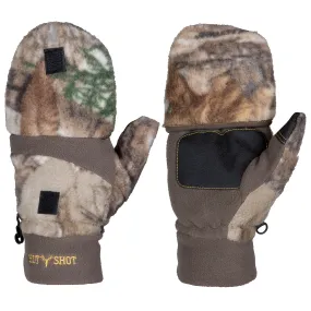 Hot Shot Men's Bulls-Eye Fingerless Insulated Pop-Top Mittens