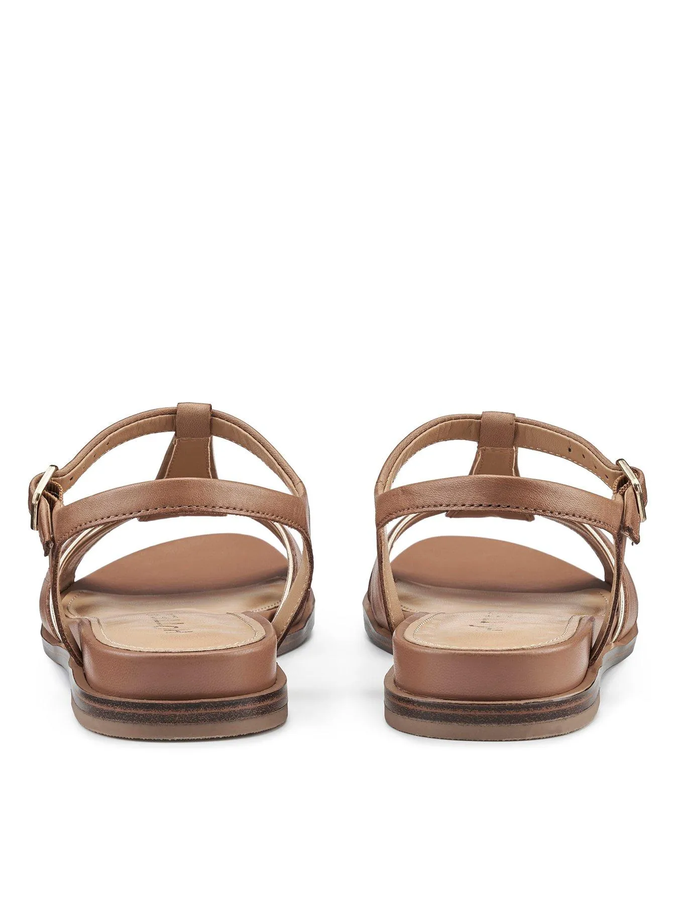 Hotter Sandals Leather Standard Pienza - Rich Tan-le