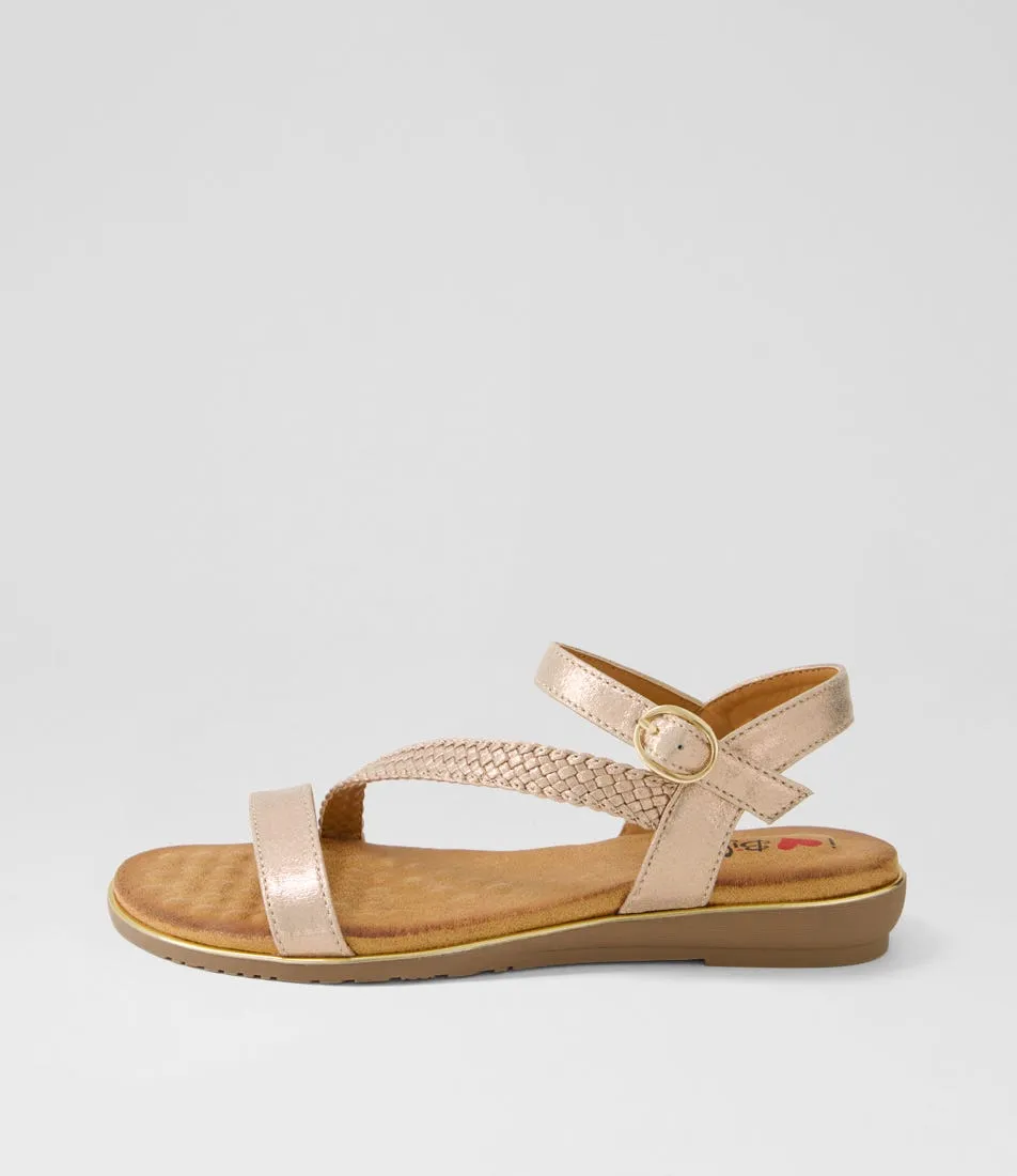 I LOVE BILLY Merleo Rose Gold Multi Sandals