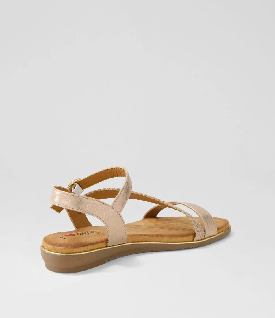 I LOVE BILLY Merleo Rose Gold Multi Sandals