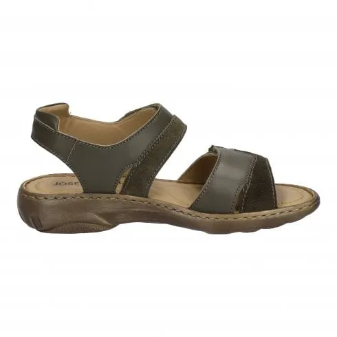 Josef Seibel Debra | Moos Leather | Womens Adjustable Sandals