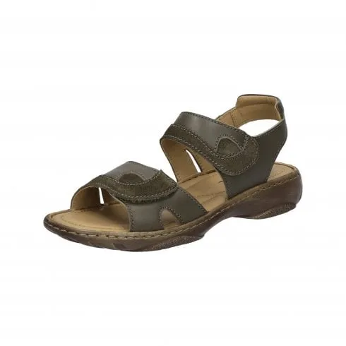 Josef Seibel Debra | Moos Leather | Womens Adjustable Sandals