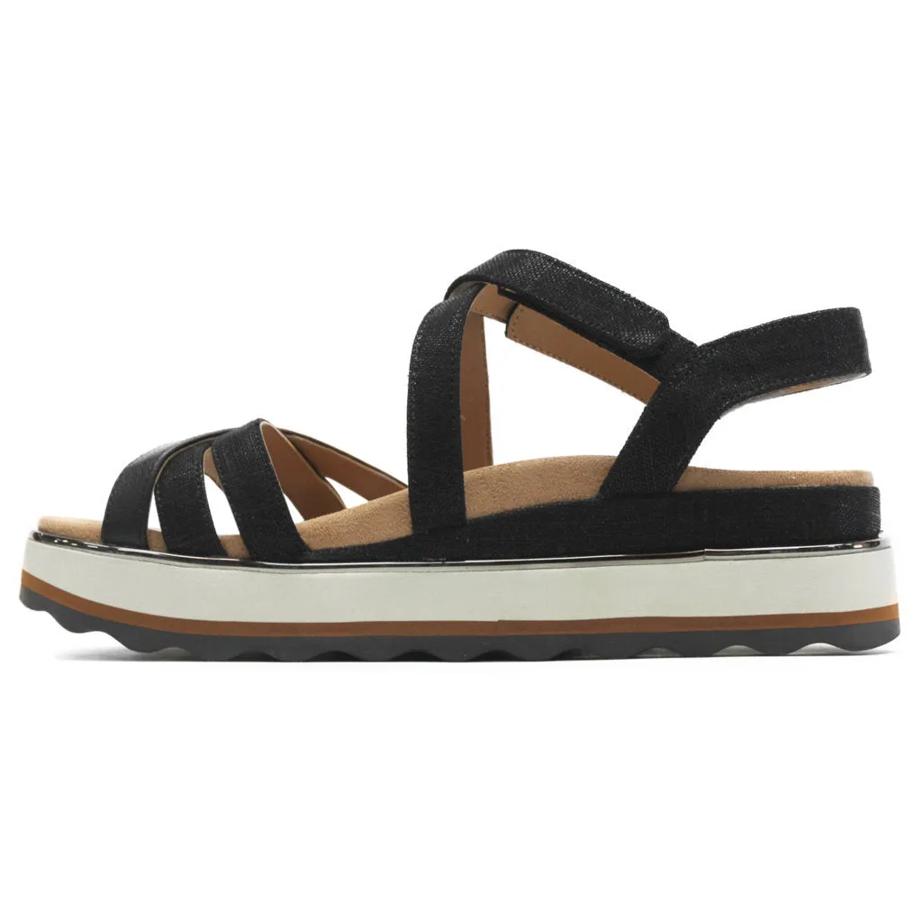 Kellyn Leather Textile Women's Slingback Sandals