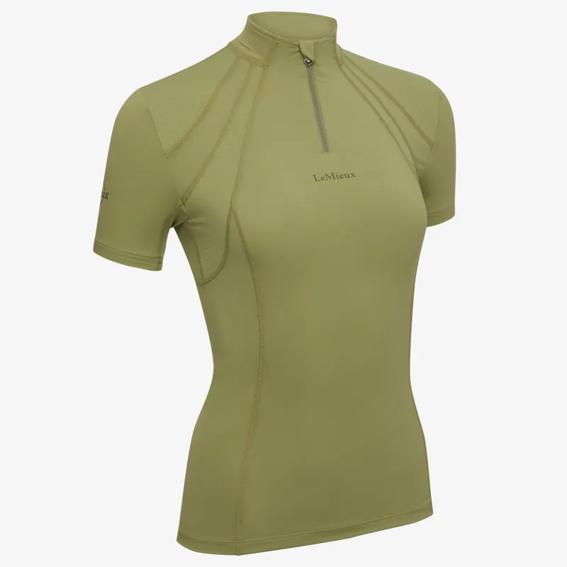 LeMieux Mia Mesh Ladies Short Sleeve Base Layer - Moss