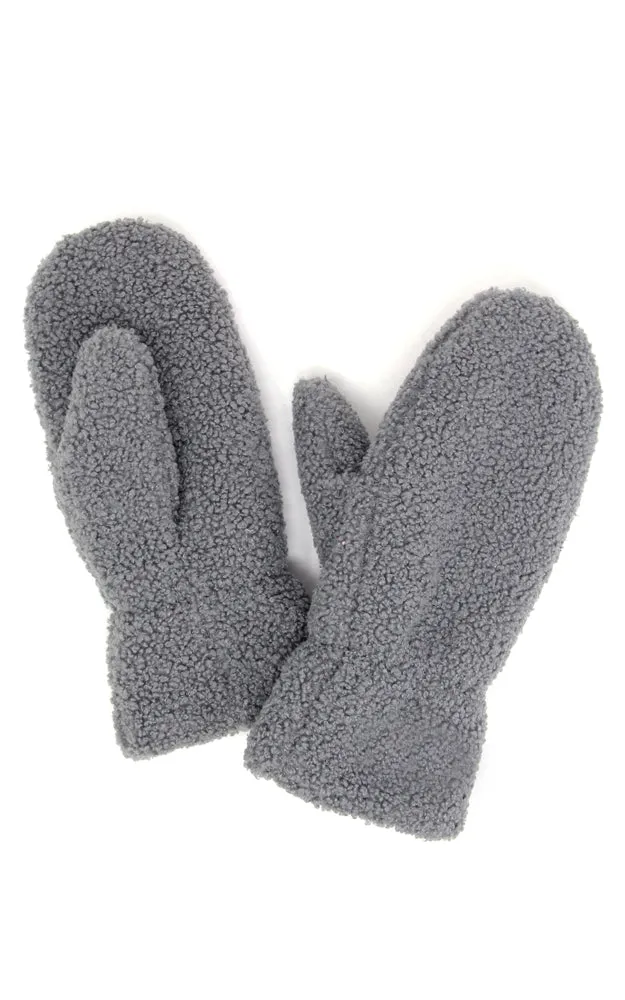 LOG219 Boucle Soft Teddy Bear Mittens (12prs Pack)