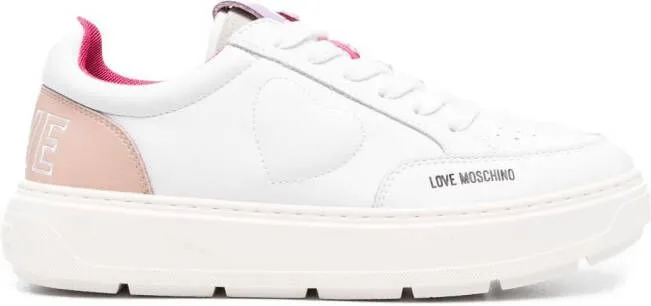 Love Moschino heart-motif low-top sneakers White