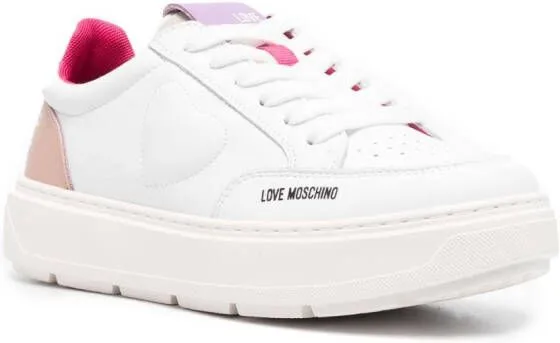 Love Moschino heart-motif low-top sneakers White