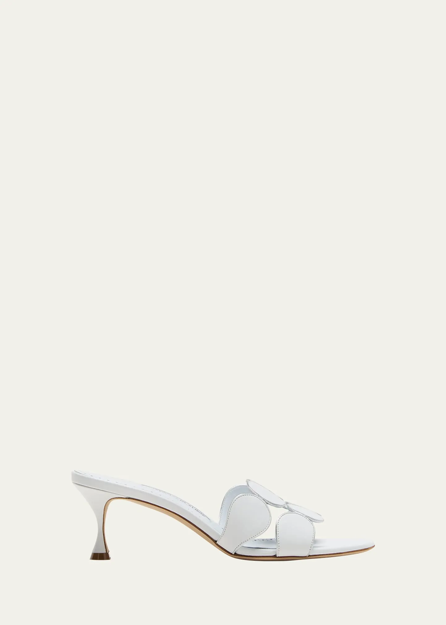 Manolo Blahnik Haribalmu Metallic Stiletto Slide Sandals