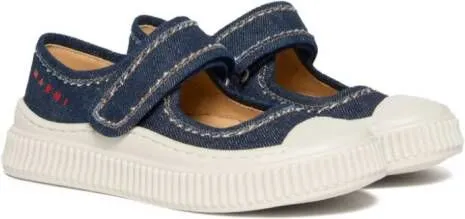 Marni Kids Pablo Mary Jane denim sneakers Blue