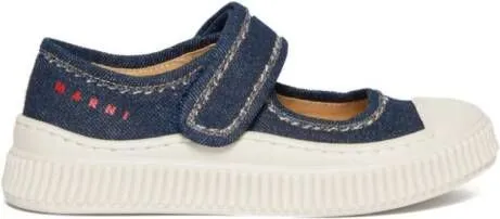 Marni Kids Pablo Mary Jane denim sneakers Blue