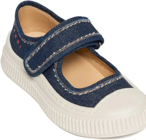 Marni Kids Pablo Mary Jane denim sneakers Blue