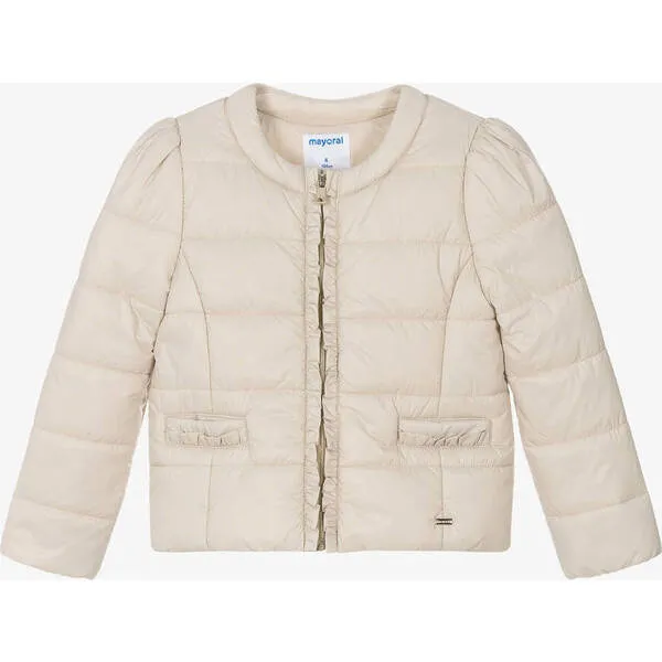 Mayoral Quilted Windbreaker, Cream