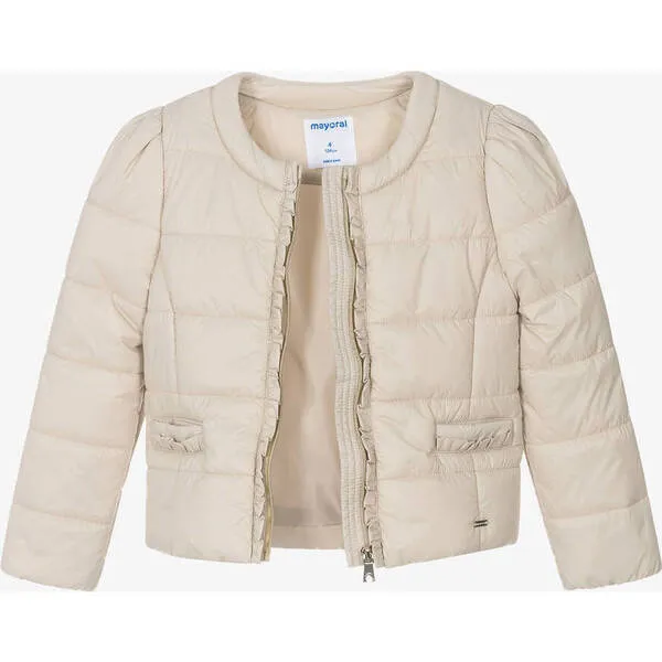 Mayoral Quilted Windbreaker, Cream