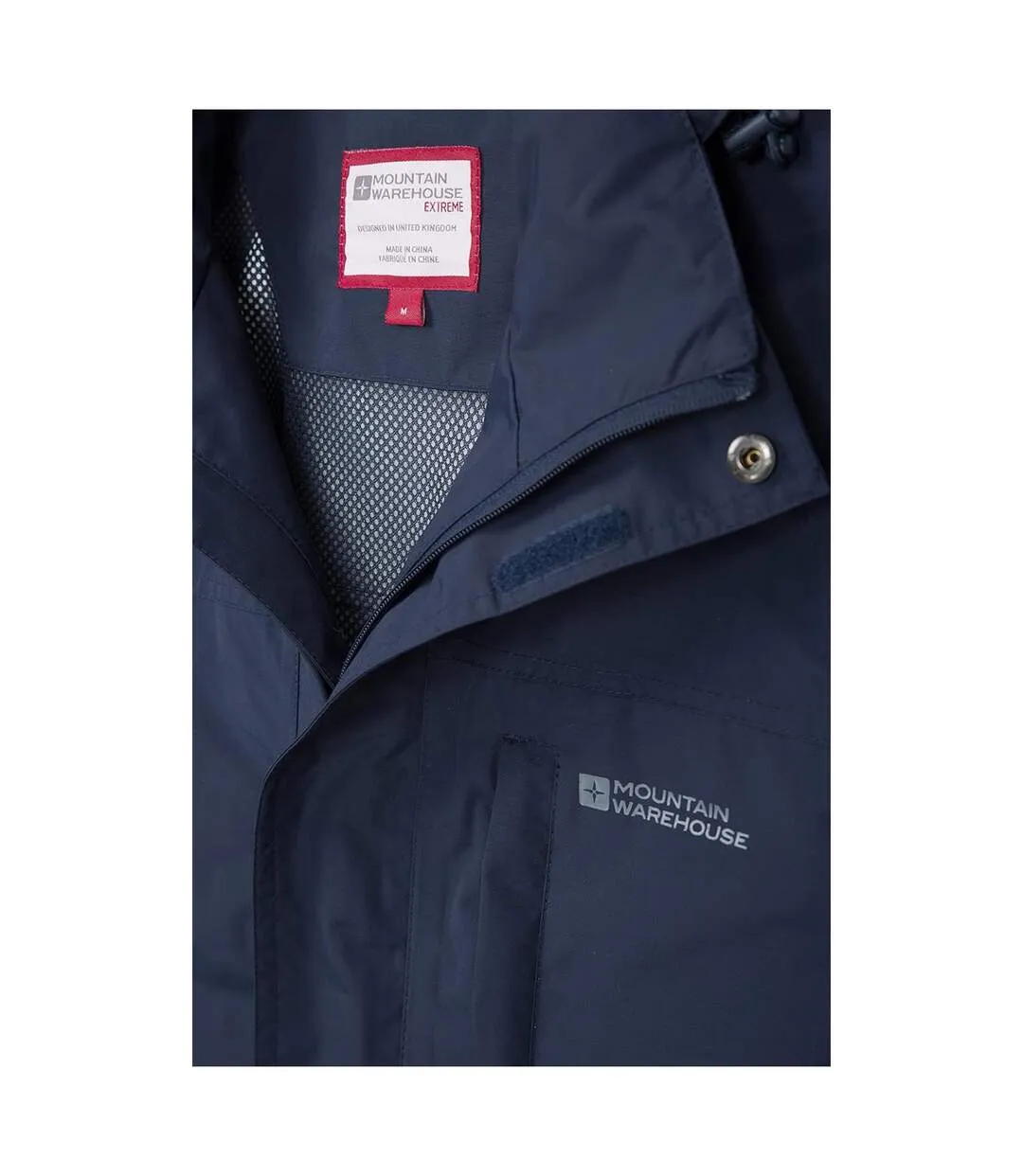 Mens glacier ii long waterproof jacket navy Mountain Warehouse