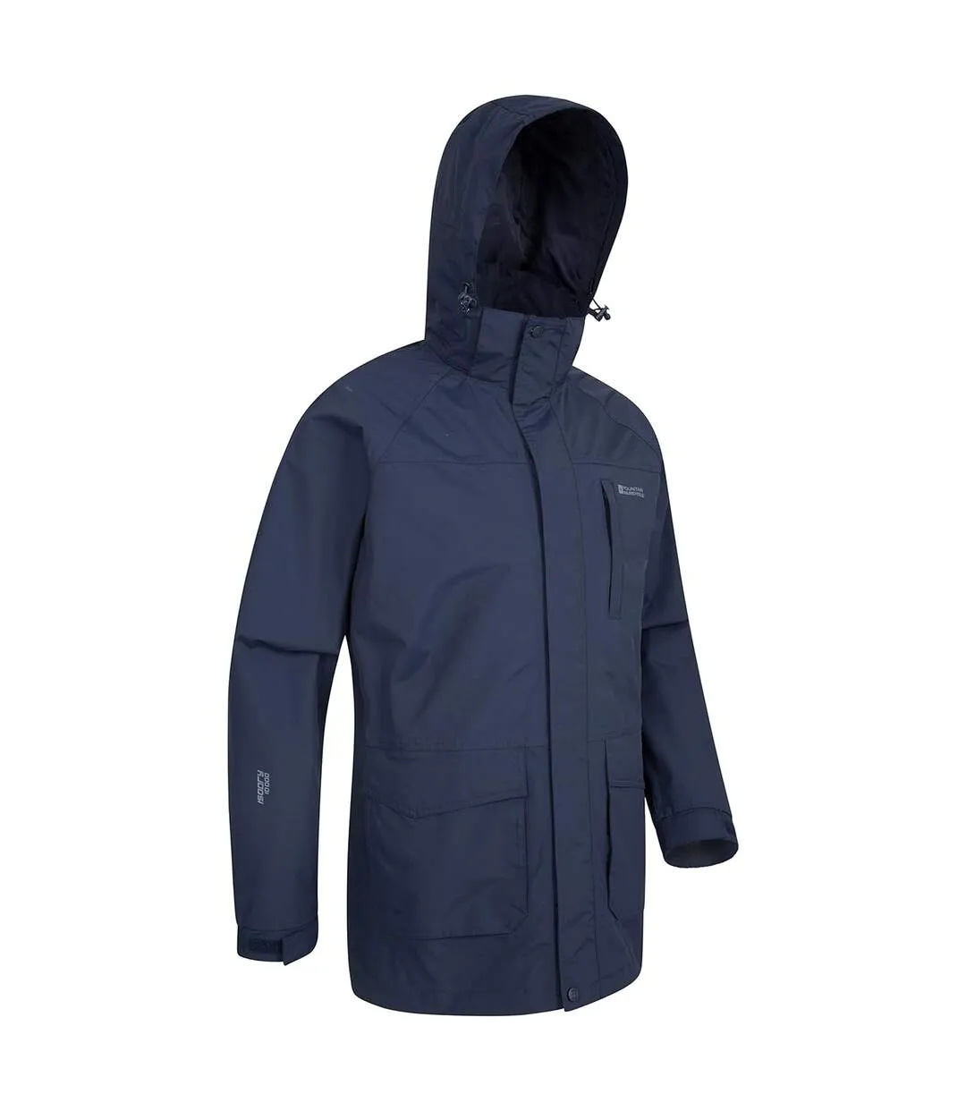 Mens glacier ii long waterproof jacket navy Mountain Warehouse