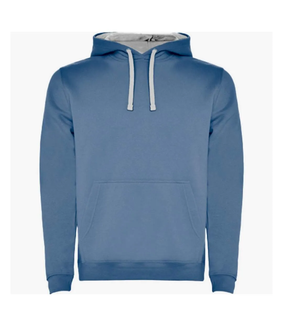 Mens urban hoodie sky blue/white Roly