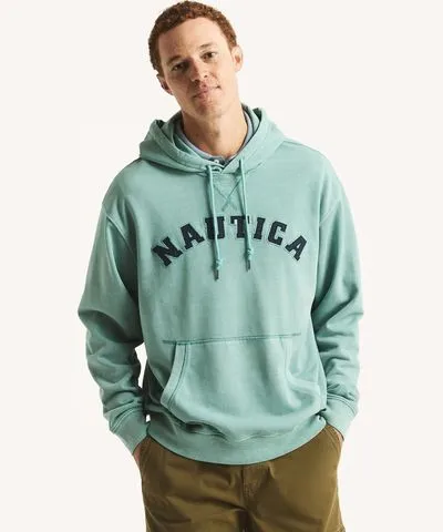 Nautica Mens Pullover Logo Hoodie