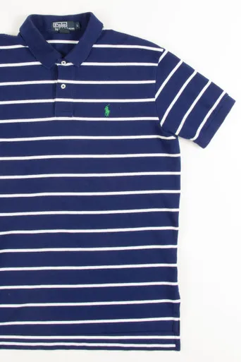 Navy Striped RL Polo Shirt