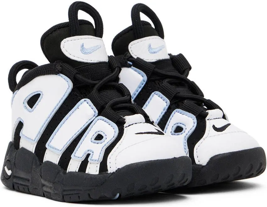 Nike Baby Black & White Air More Uptempo Sneakers