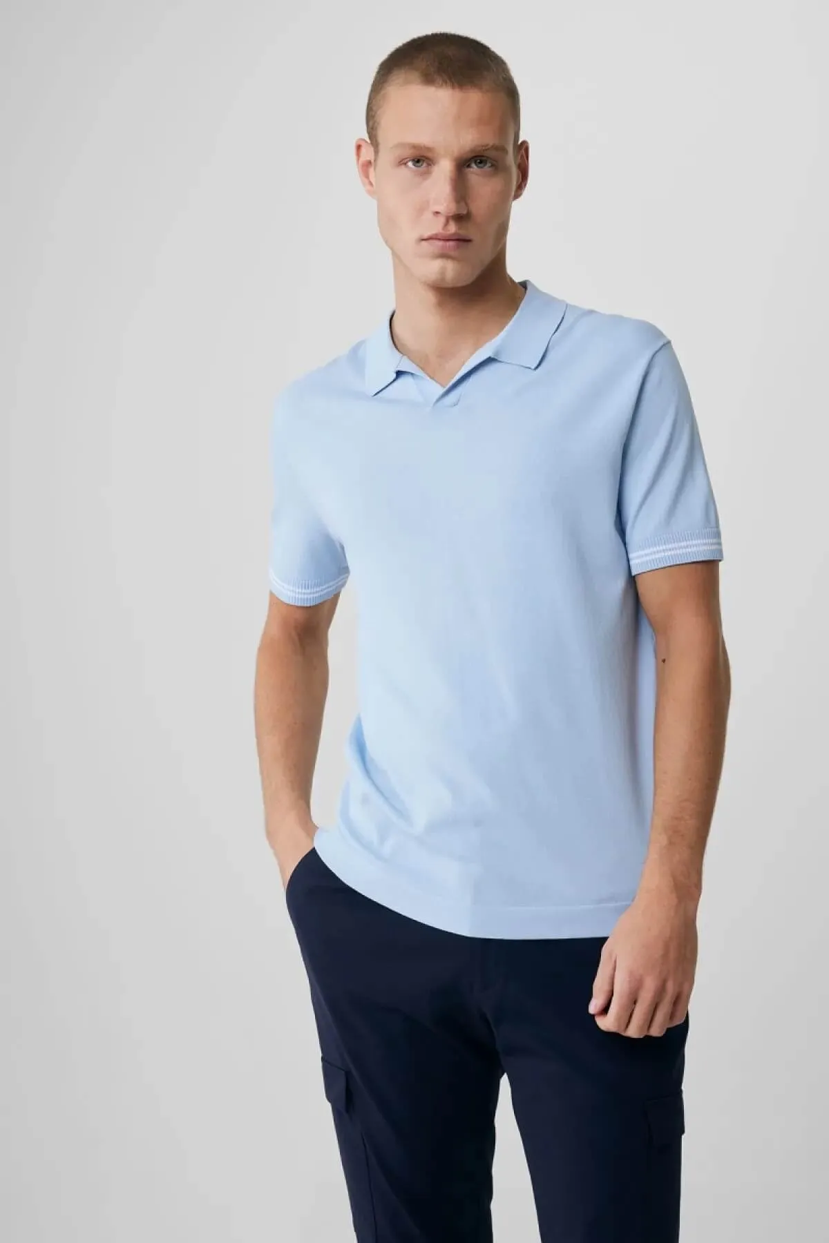 No Button Polo