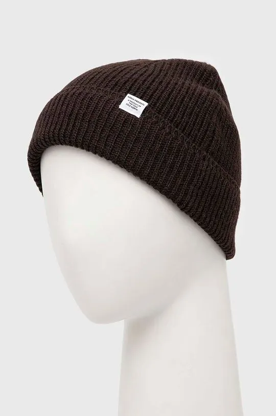 Norse Projects wool beanie Wool Cotton Rib Beanie brown color N95-0840-2022