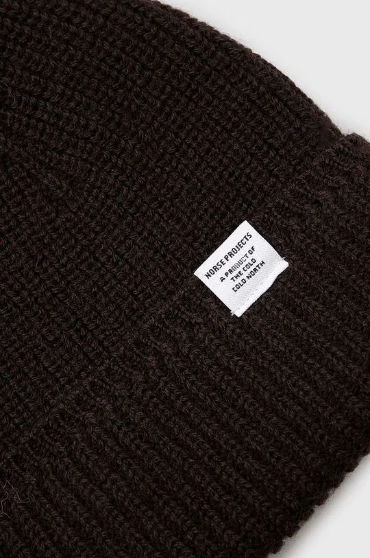 Norse Projects wool beanie Wool Cotton Rib Beanie brown color N95-0840-2022