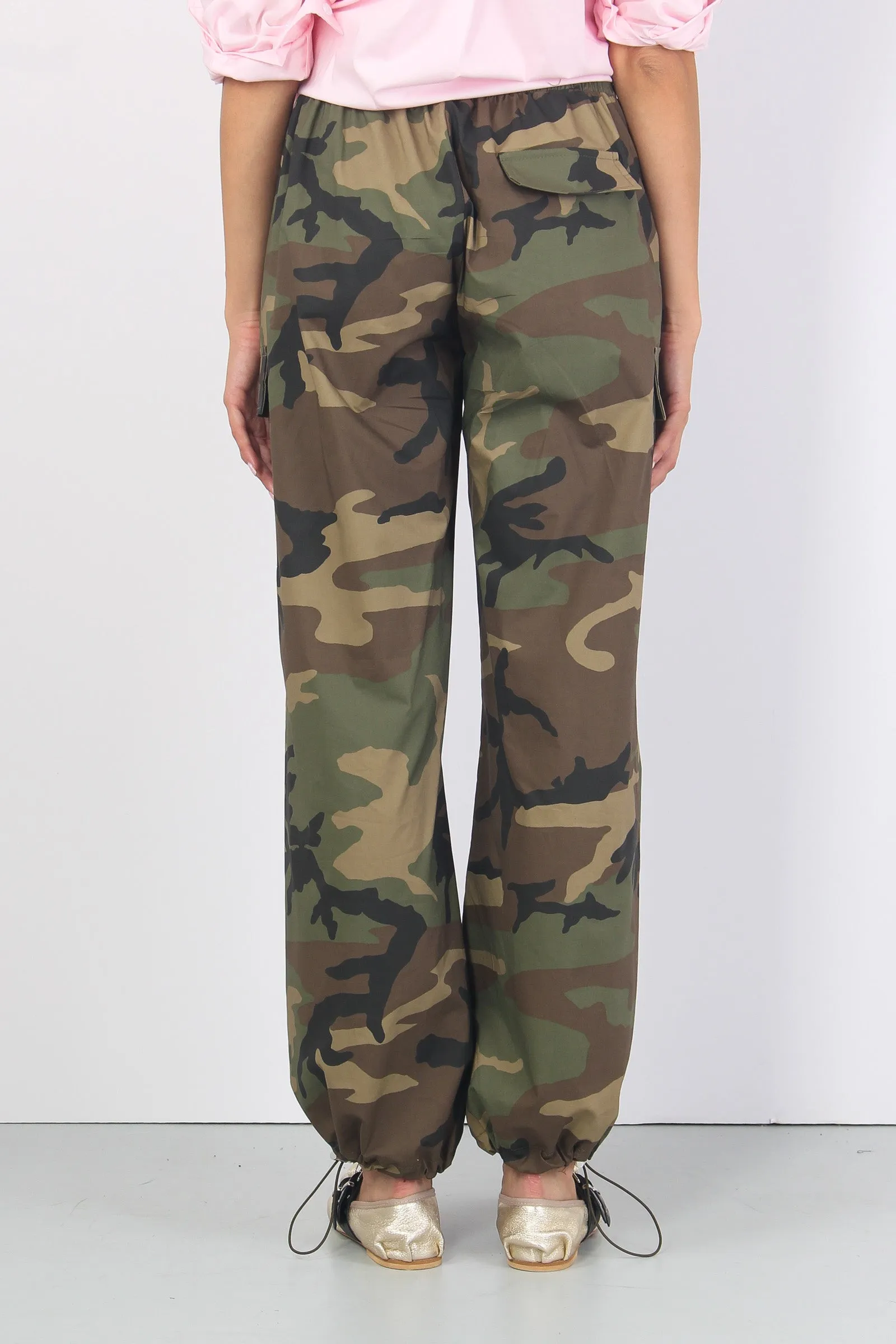 Pantalone Cargo Coulisse Fondo Militare