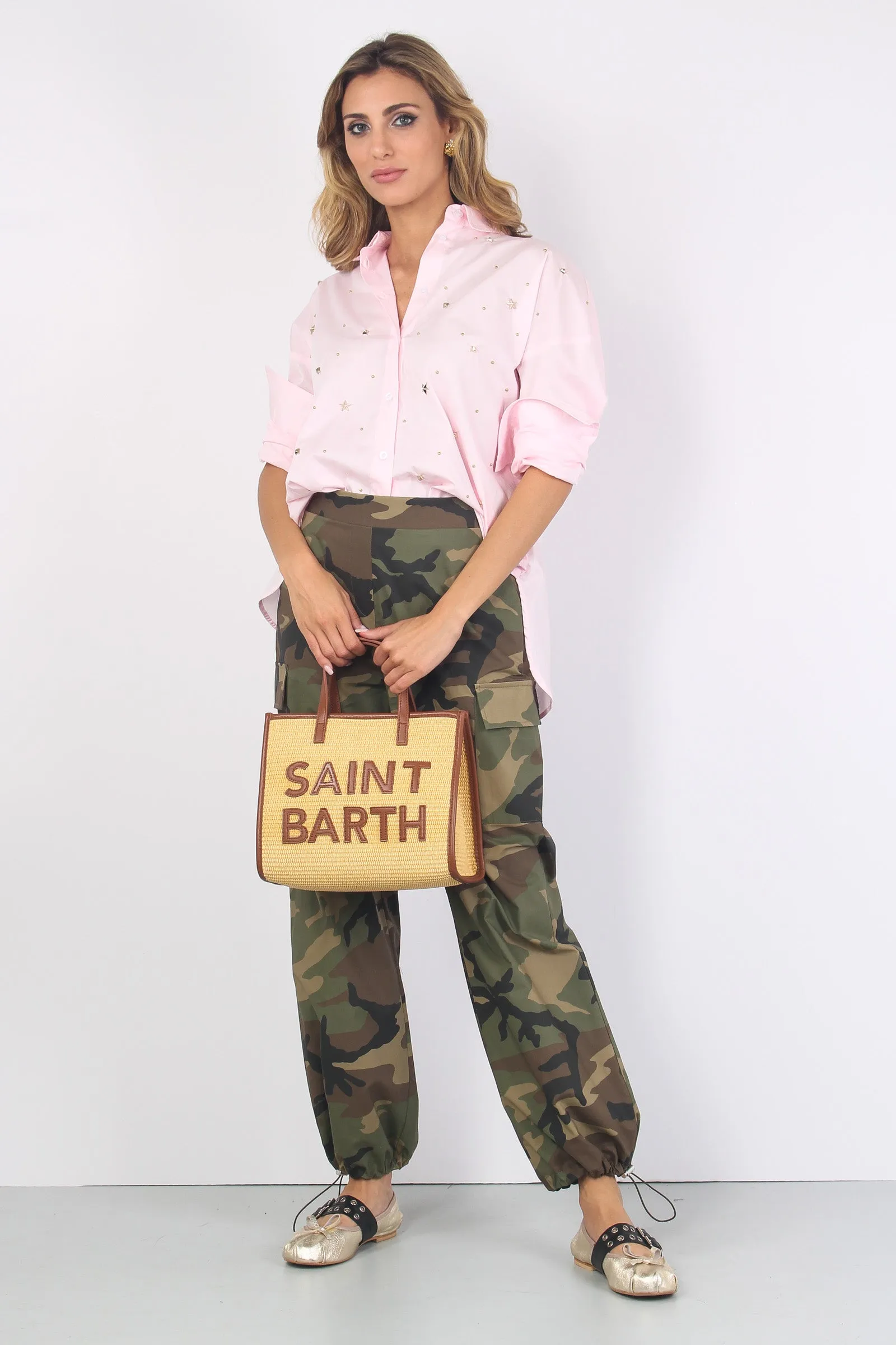 Pantalone Cargo Coulisse Fondo Militare