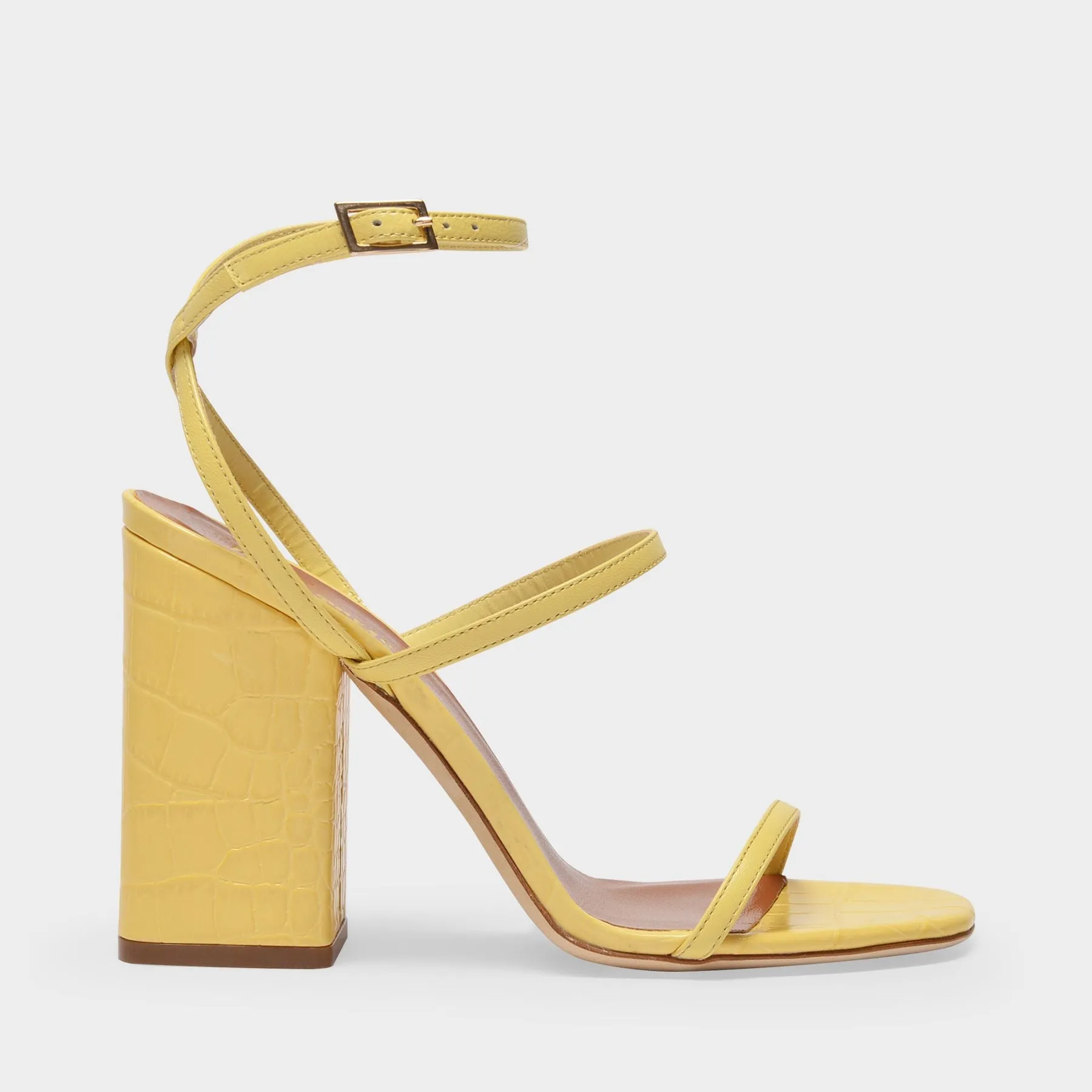 Paris Texas  Maria Sandals in Yellow Leather