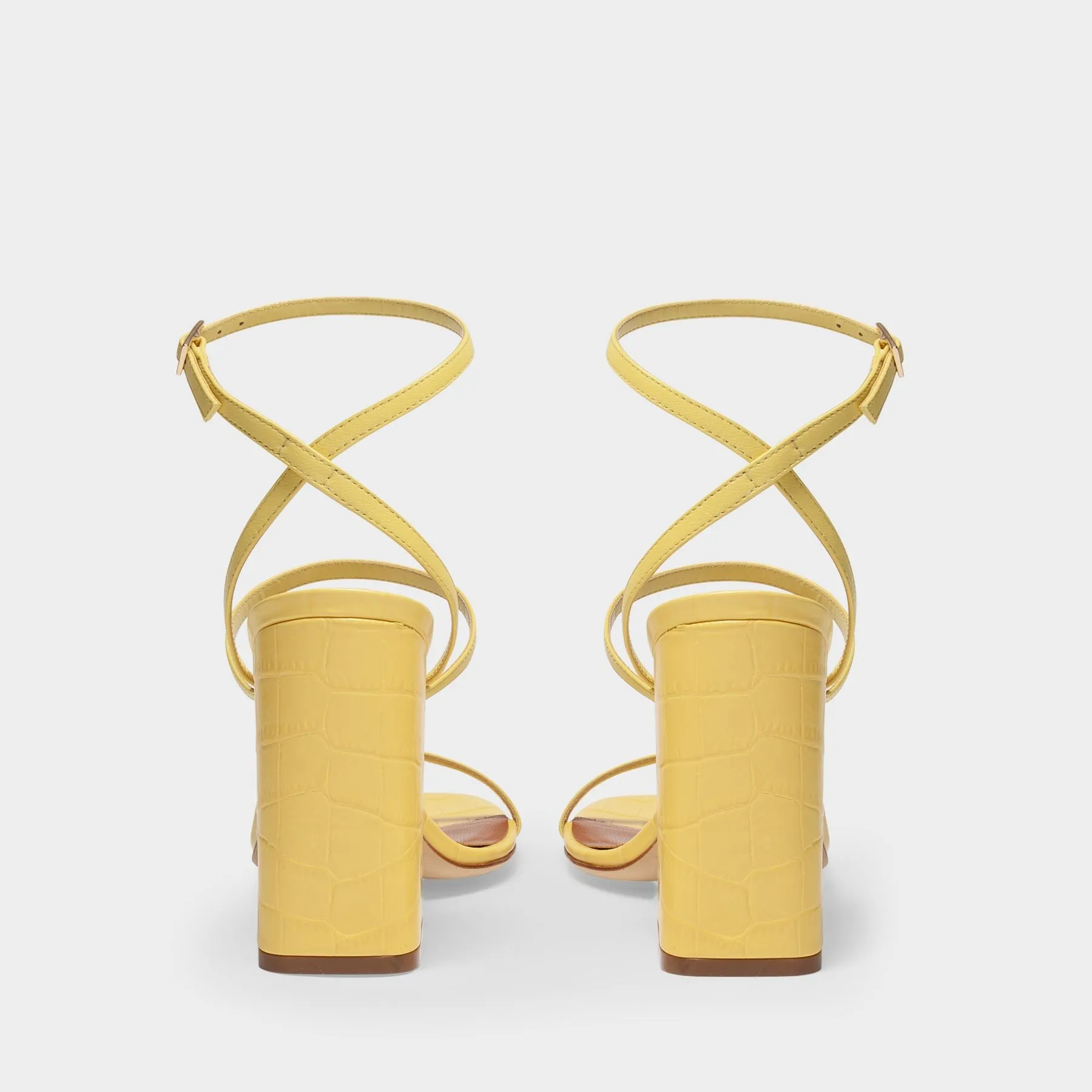 Paris Texas  Maria Sandals in Yellow Leather