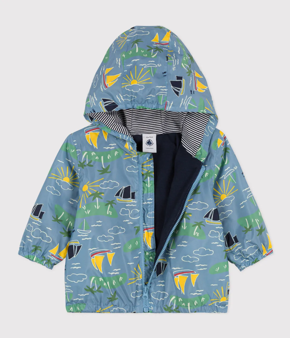 Petit Bateau Babies' Recycled Polyester Windbreaker