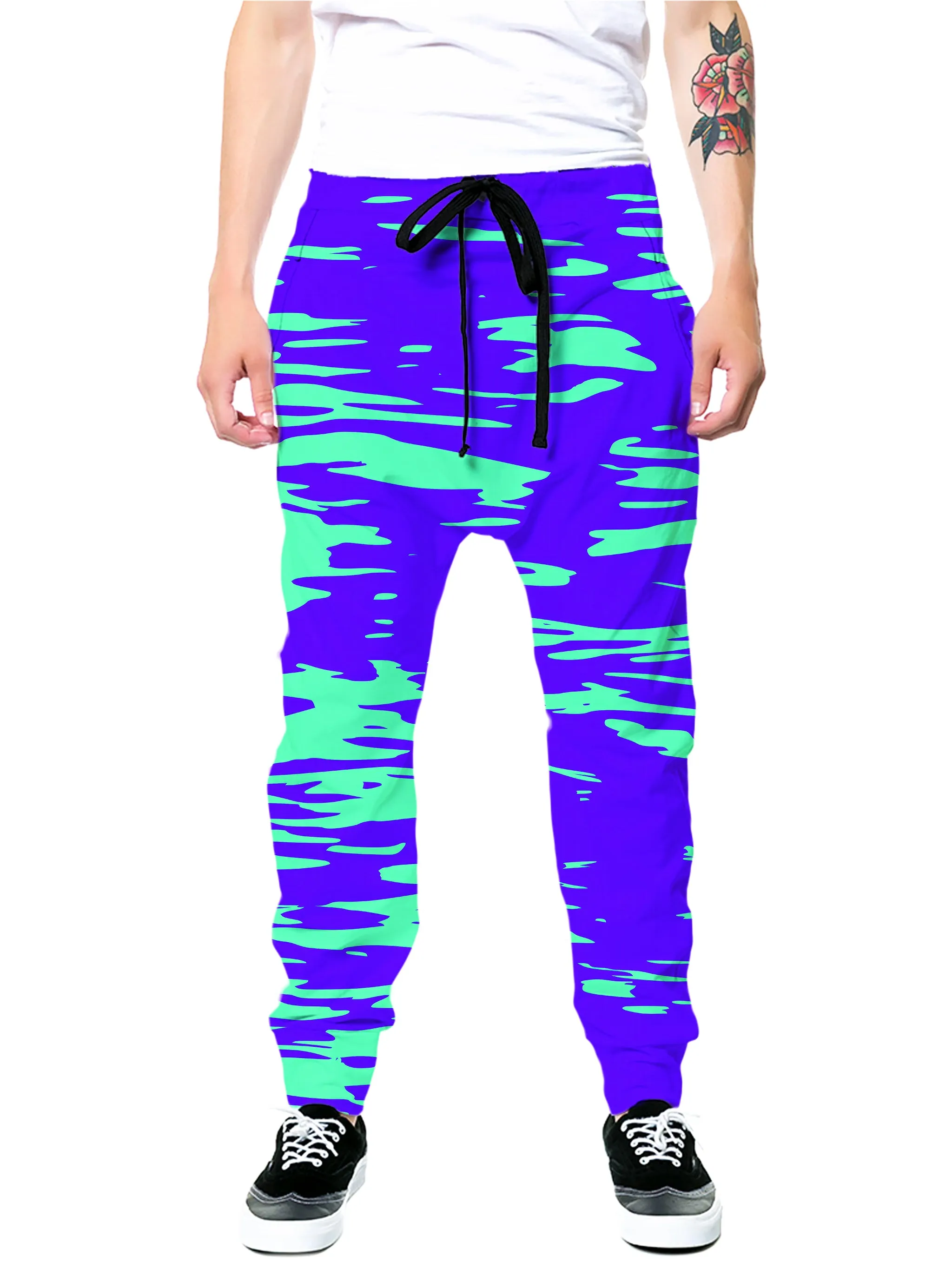 Purple Mint Rave Zebra Stripe T-Shirt and Joggers Combo