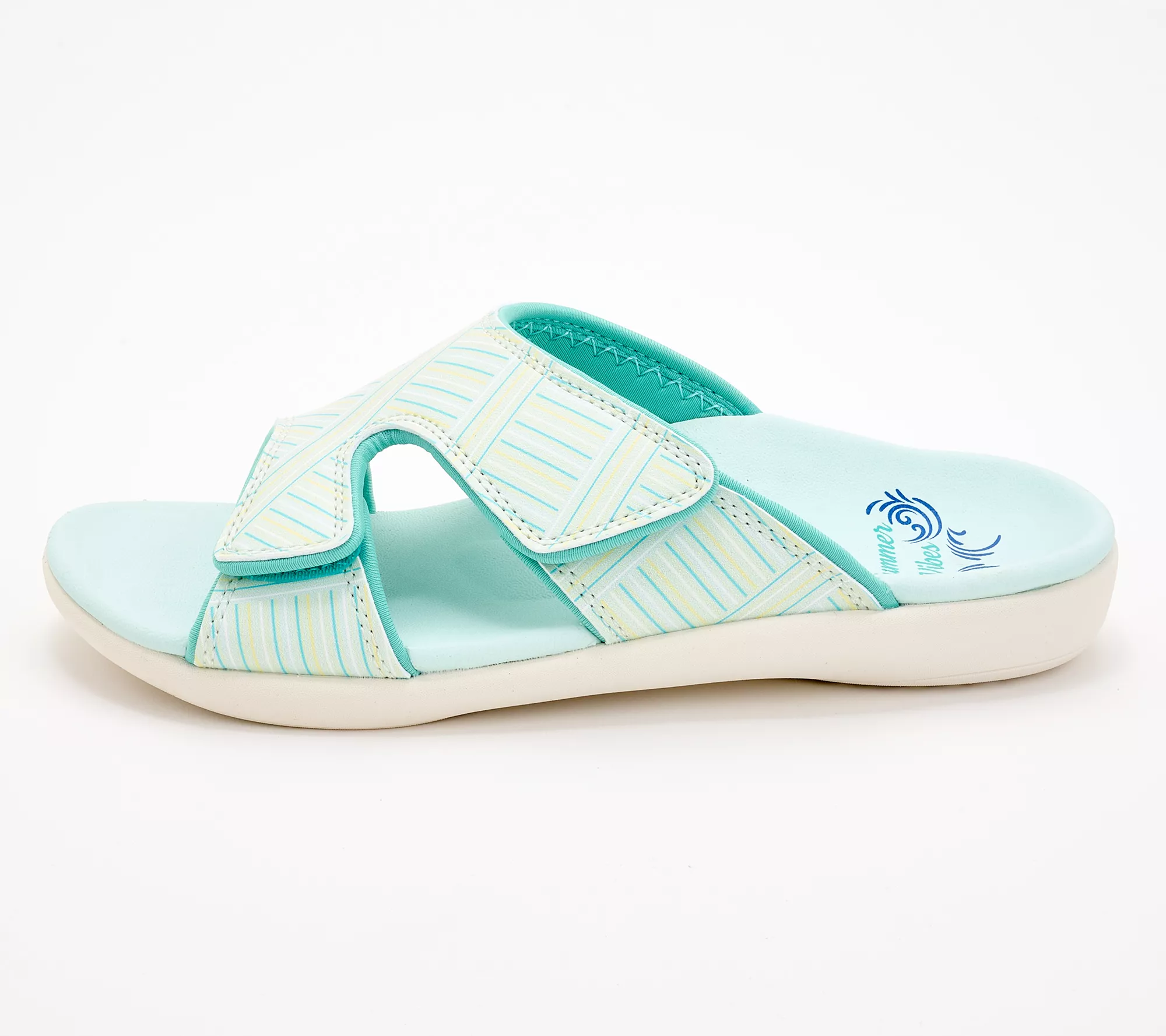 Revitalign Orthotic Printed Slide Sandals - Kholo Summer Stripe