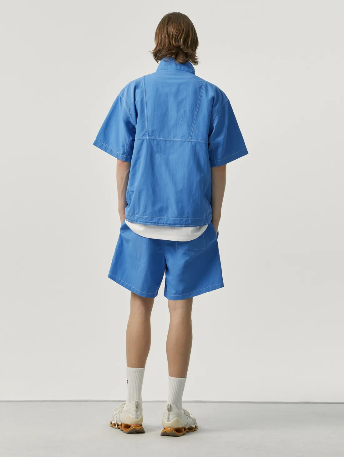 RIPSTOP SHORT SLEEVE ANORAK-BLUE