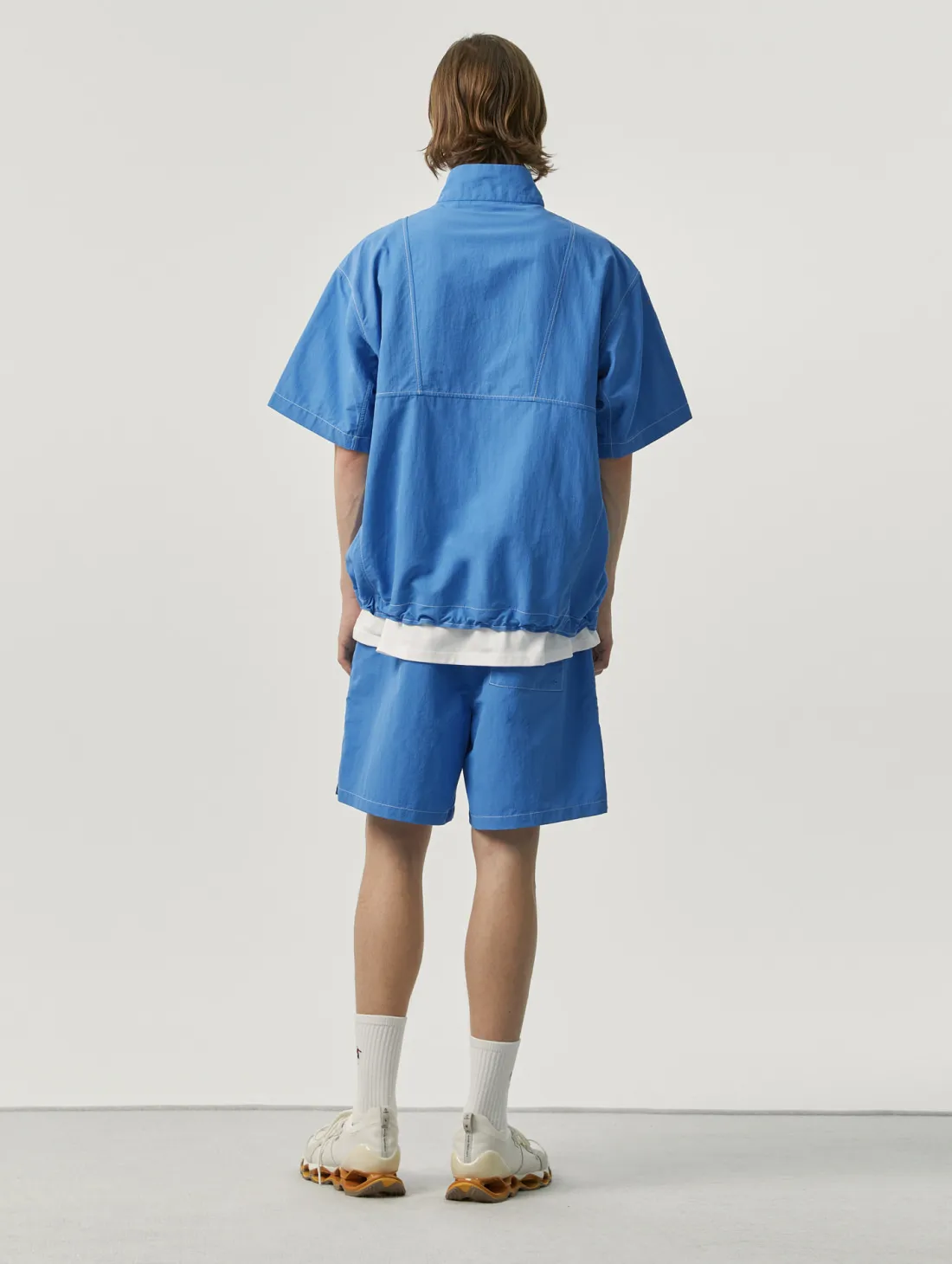 RIPSTOP SHORT SLEEVE ANORAK-BLUE