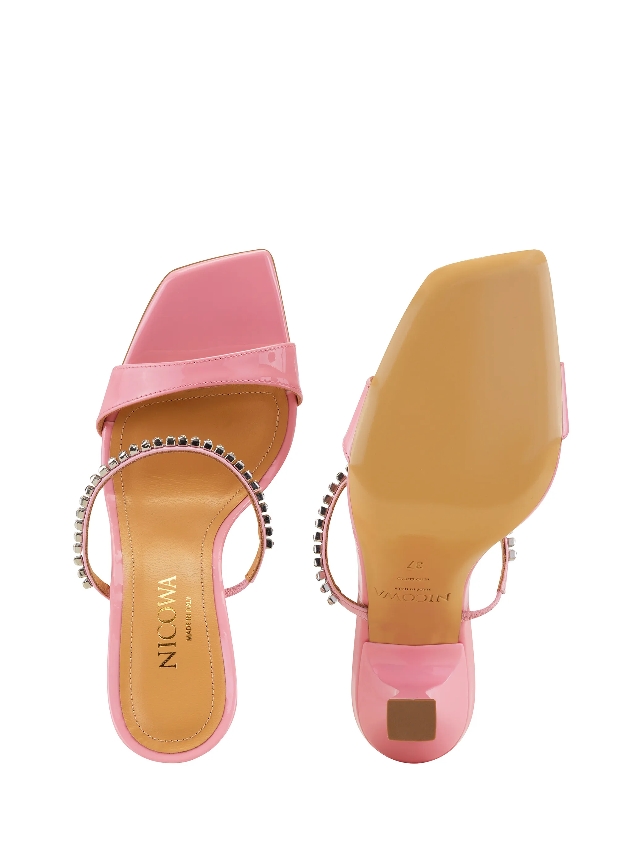 Sandals with gemstones - VEROSIO 95 in Candy Pink