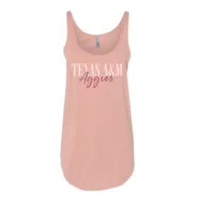 Script Aggies Tank - Desert Pink