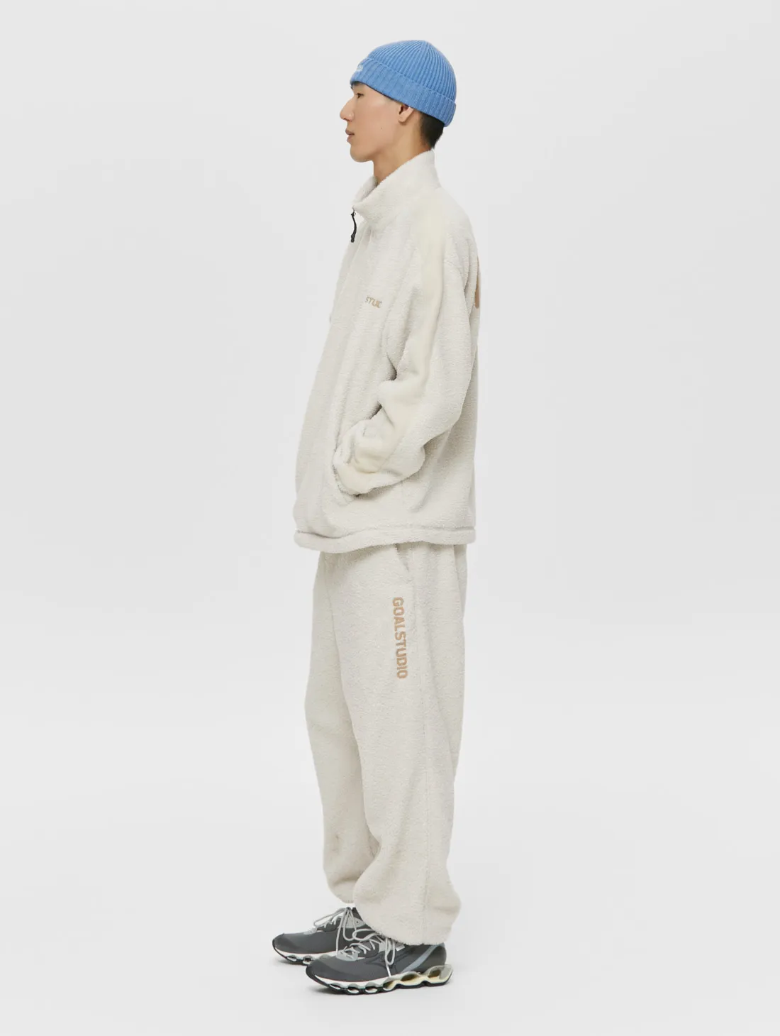 SHERPA FLEECE ANORAK-IVORY