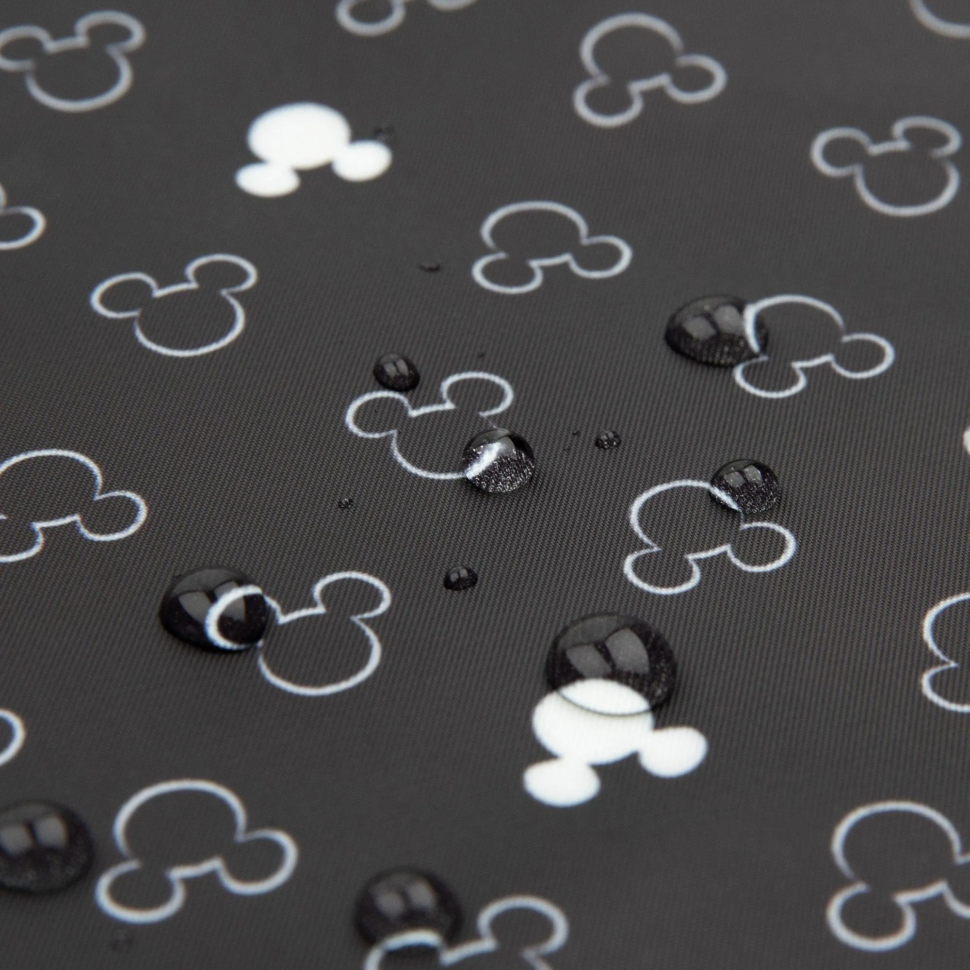 Sleeved Bib: Mickey Mouse Icon Black + White