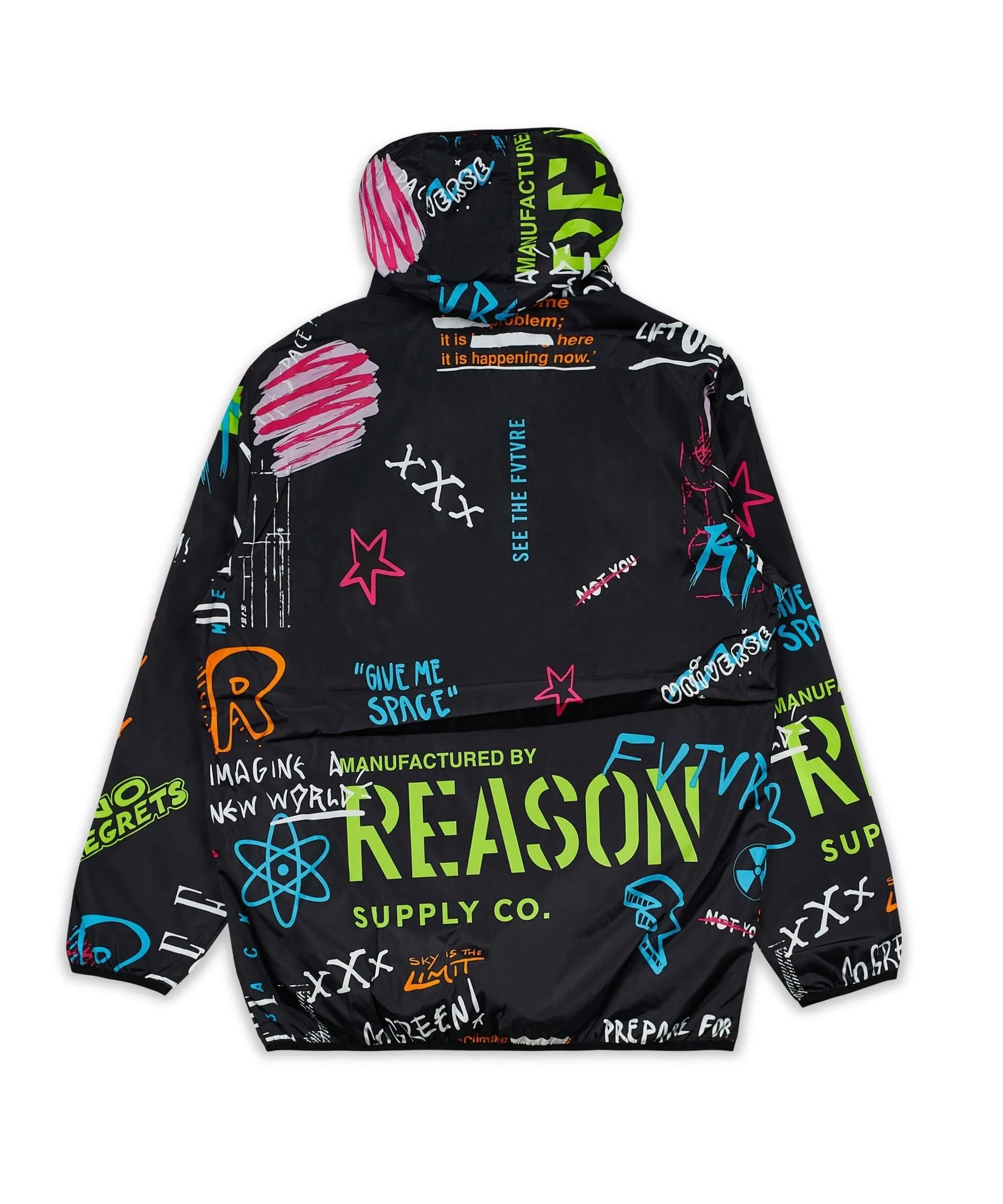 Space Graffiti Half-Zip Anorak