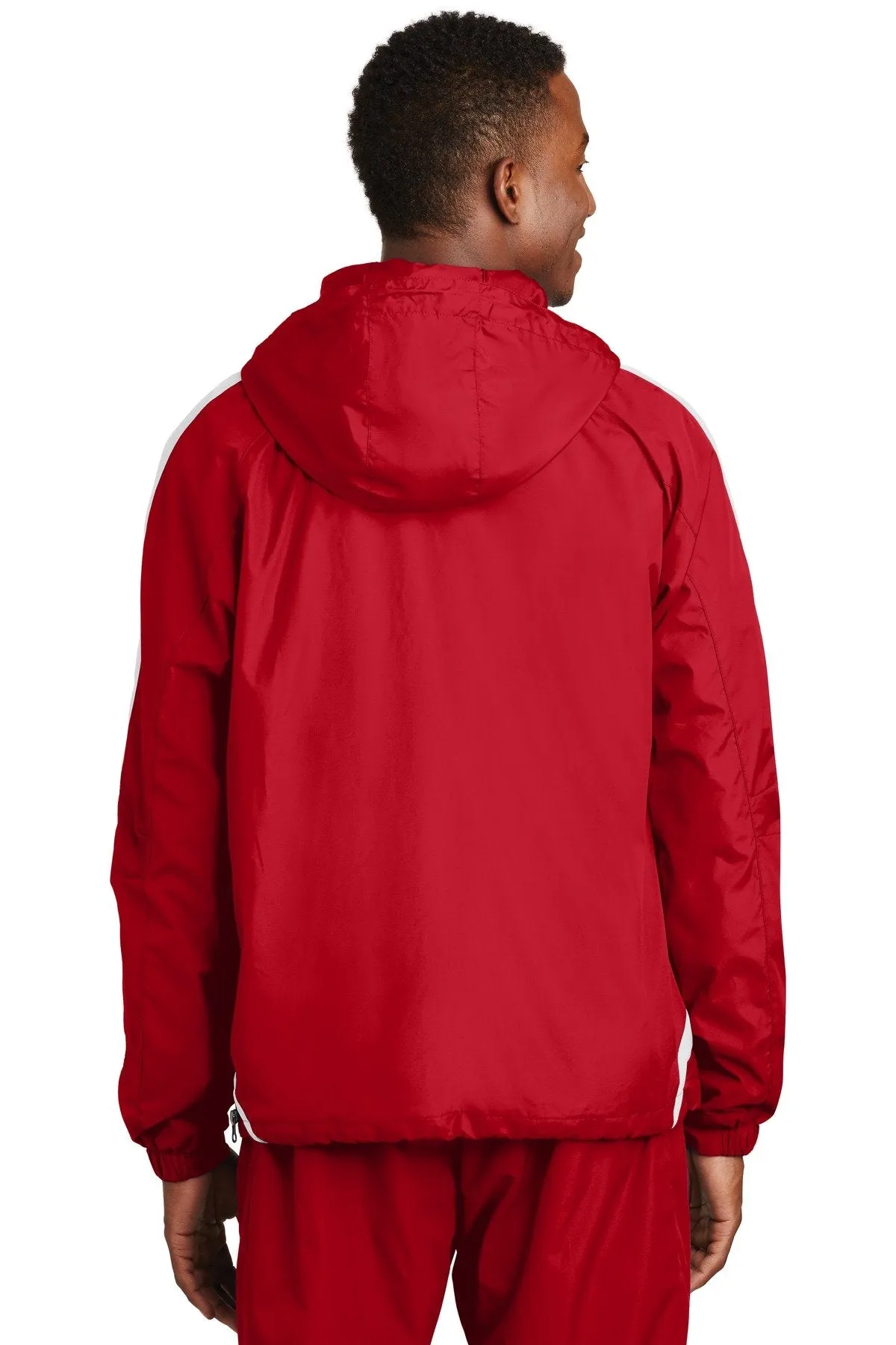 Sport-Tek Colorblock Raglan Anorak JST63 True Red/White