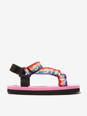 Stella McCartney Girls Logo Strap Sandals in Multicolour