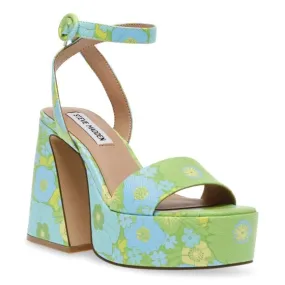 Steve Madden Paysin Lt Blue Floral PU Sandals