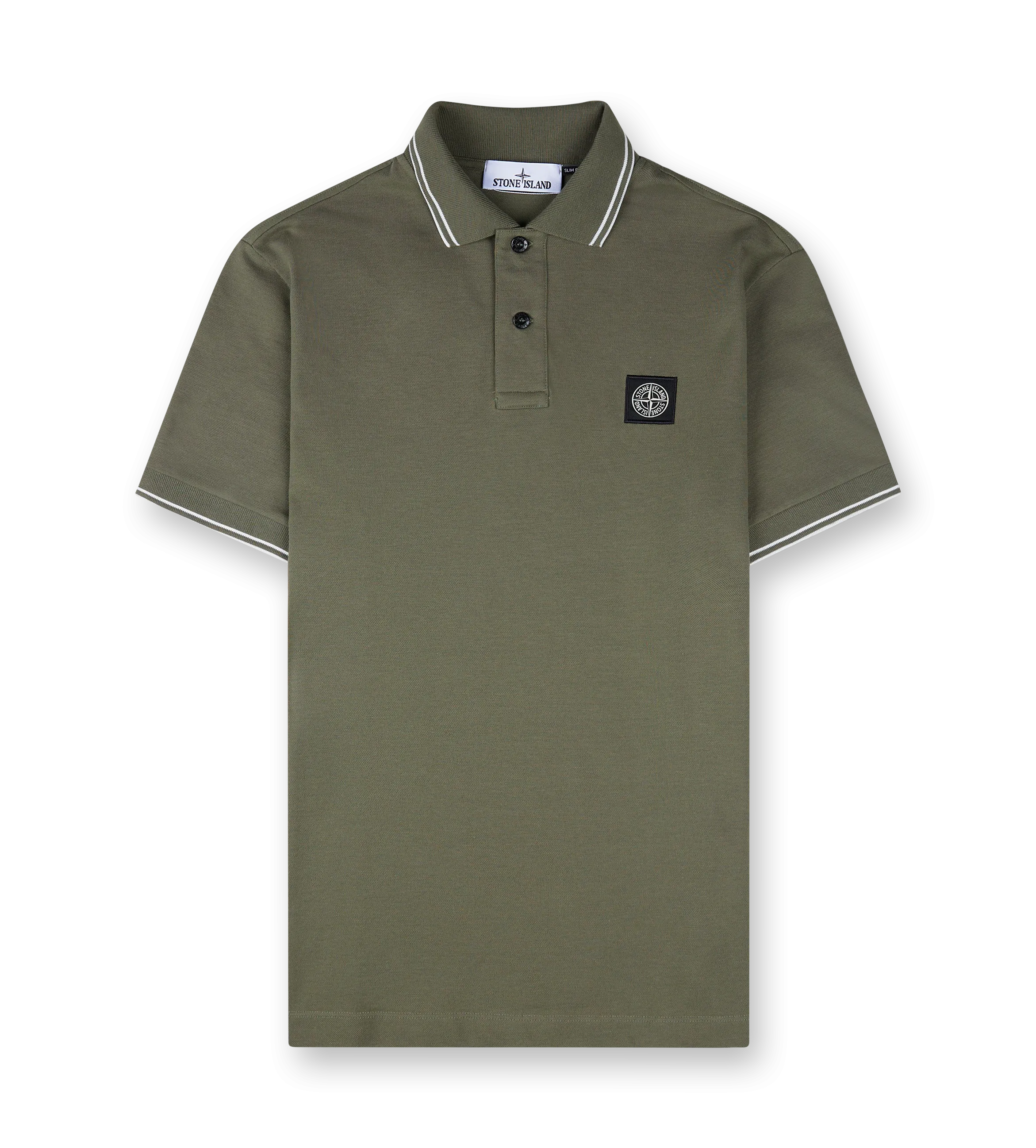 Stone Island    Logo Polo Green