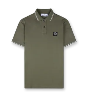 Stone Island    Logo Polo Green