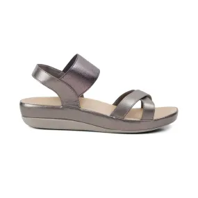 The South Pewter Women's Casual Wedge Sandals Tresmode