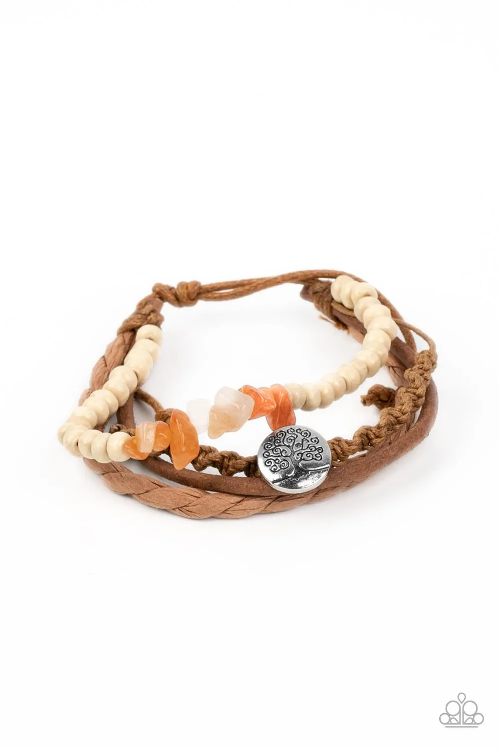 Treetop Trail Guide - Orange ~ Paparazzi Bracelet