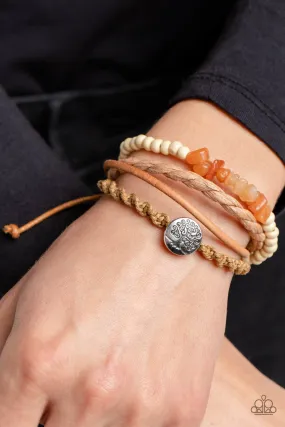 Treetop Trail Guide - Orange ~ Paparazzi Bracelet